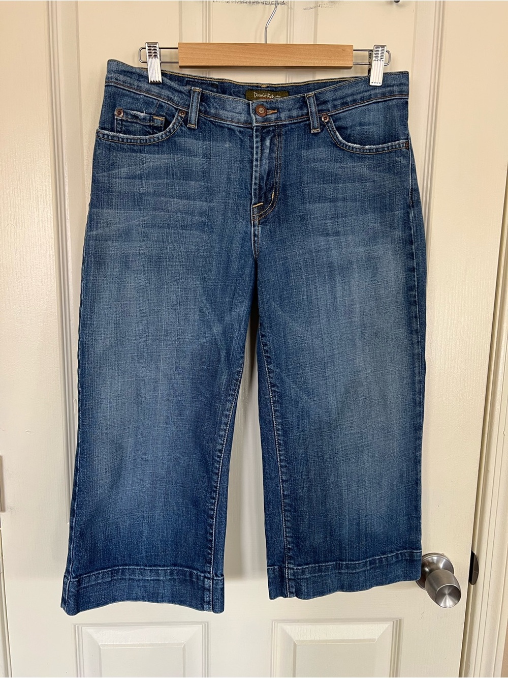 Vintage David Kahn Cropped Wide Leg Jeans Women’s 10 Y2K Denim Capri